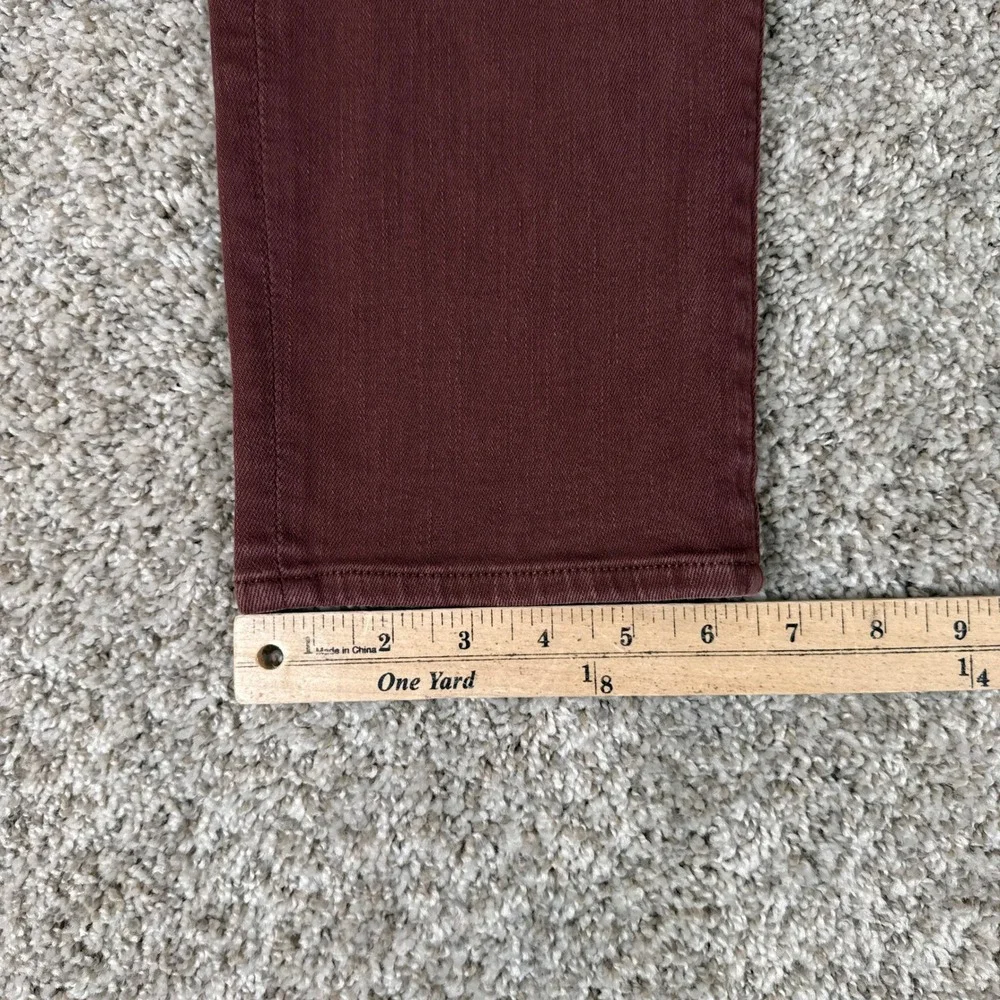 7 For All Mankind  Jeans Mens 38 Burgundy Paxtyn Skinny‎ Fit Stretch Denim